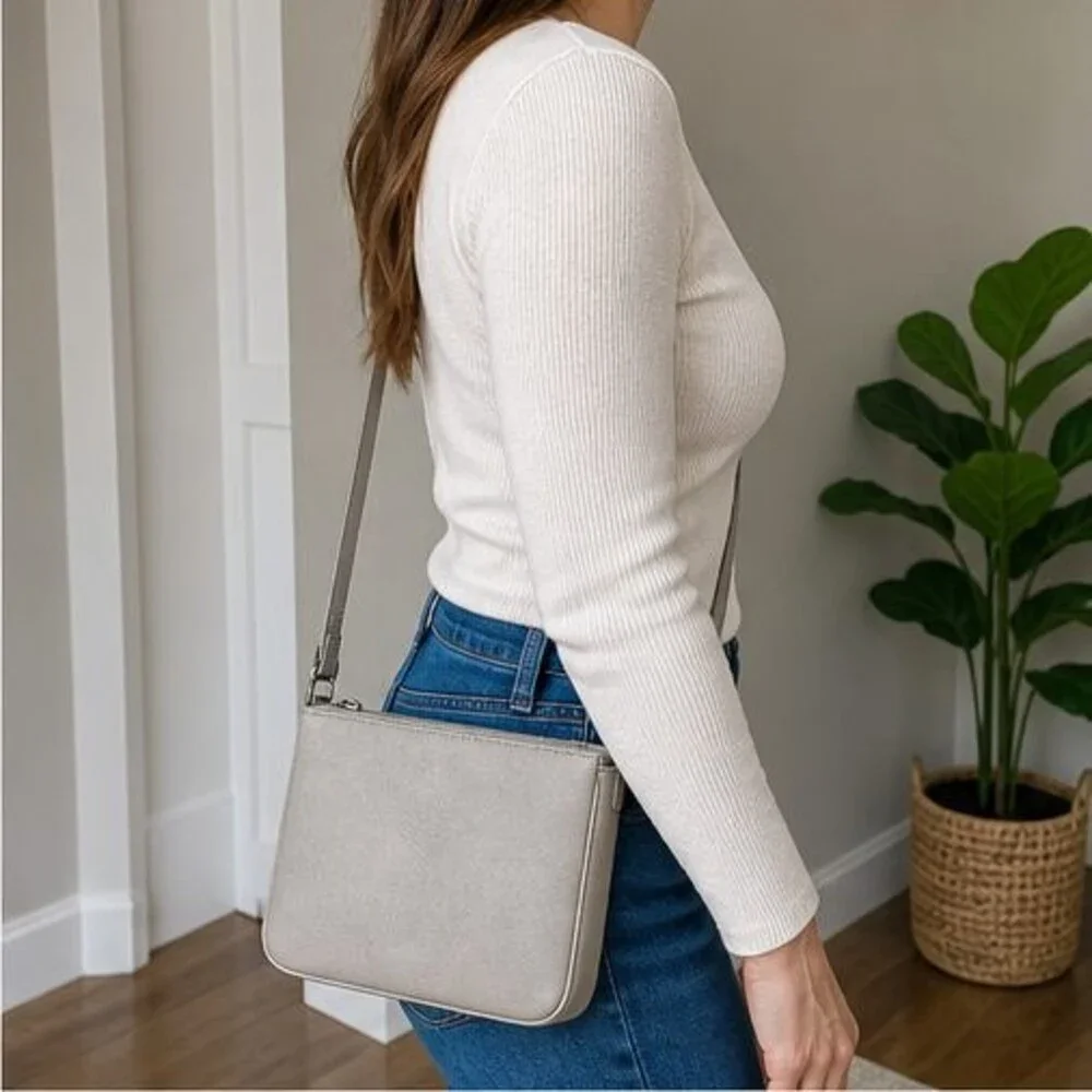 Navy Zip Crossbody Bag